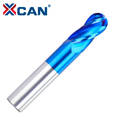 XCAN CNC Fräser VHM Radiusfräser R0.5-R8 4 ZähneKugelkopffräser Schaftfräser - Bild 1 von 4
