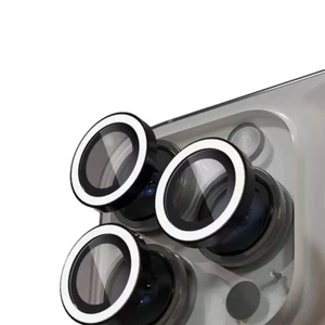 Camera Lens Protector for iPhone 15 Pro Max Tempered Glass Lens Cover Metal Ring - Picture 1 of 19