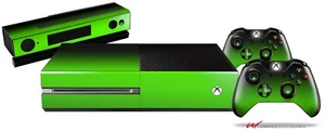 Smooth Fades Green Black Skin Set fits XBOX One Console Controllers - Picture 1 of 2