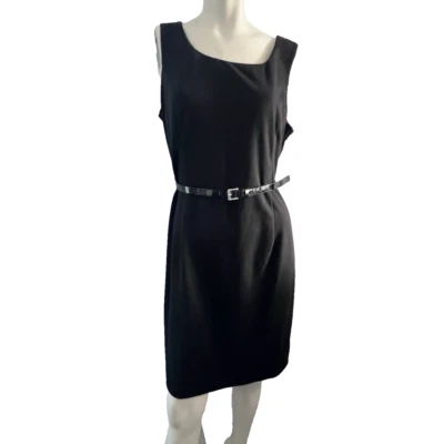 Julian Taylor Womens Dress 14 Belted Sheath Career Academia Working Girl Gothic - Image 1 of 4