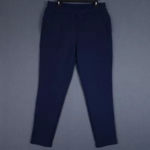 Rhone Micro Terry Sweatpants Mens Large Navy Blue Elastic Waist Track Pants - Picture 1 of 9