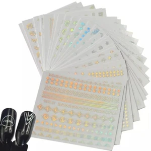 Nailart Transfers holografisch 3 BLATT kostenloser Versand US-VERKÄUFER - Bild 1 von 28