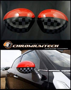 MINI R55 R56 R57 R58 R59 R60 R61 JCW Style MIRROR Cap Covers for Manual Fold - Picture 1 of 6