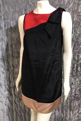 Thread Social Women's Evening Party Dress Colorblock Red/Gold/ Black Size L NWOT - Image 1 of 4