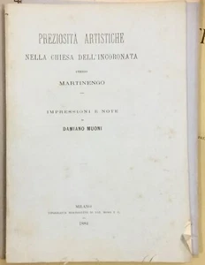 1884 PREZIOSITA' ARTISTICHE CHIESA DELL'INCORONATA MARTINENGO BERGAMO D. MUONI - Imagen 1 de 1