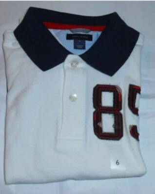 Tommy Hilfiger Boys Short Sleeve Rugby Letter Shirt White Six (6) NWT - Image 1 of 3