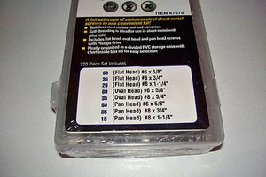 320pc Stainless Steel Trim Screw Auto Boat Truck Home Ford Lincoln Mercury - Picture 1 of 2