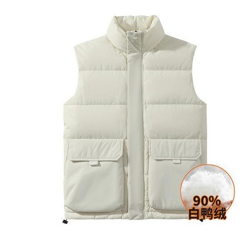 OFF WHITE Gilet uomo invernale casual bianco anatra caldo casual collare 5XL