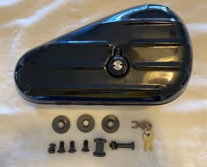 Harley Knucklehead UL Panhead WL Oval Tool Box W/ Mount Kit 1940-54 OEM# 3452-40 - Picture 1 of 5