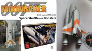 Maßstab 1:200 007 James Bond Moonraker Space Shuttle mit Boostern Modellbausatz von AMT - Bild 1 von 7