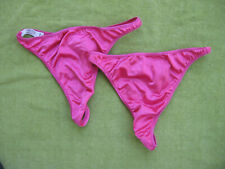 Lot of 2 vintage WONDERBRA satin thong panties size L hot pink
