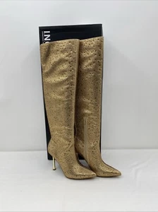 INC Womens Saveria 5 Rhinestone Tall Over-The-Knee Boots Shoes Size 9 MSRP $200 - Picture 1 of 12