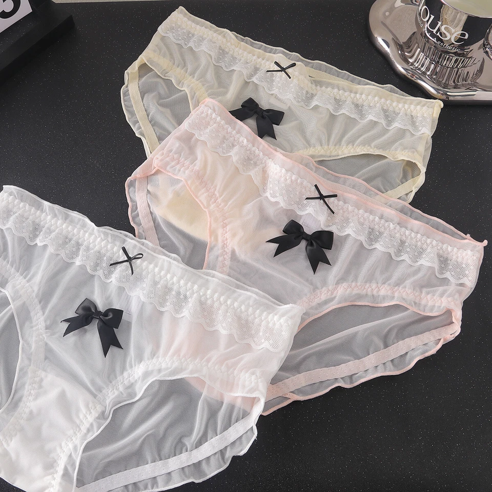 3pcs Teen Girls Thin Underwear Elastic Smooth Sheer Panties for Maidens Knickers - Image 1 of 4