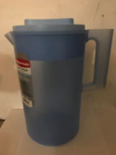 Rubbermaid Simply Pour 1 Gallon Container With Lid Blue Lid 11.25" Tall pitcher