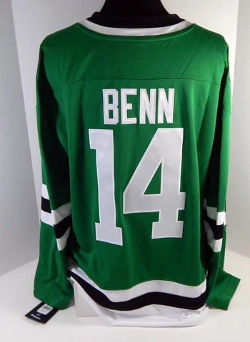 New Mens Dallas Stars Jamie Benn #14 Authentic Fanatics Green Jersey XL NWT Cover