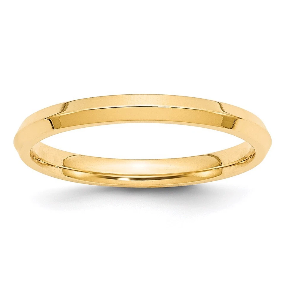 14k Yellow Gold 2.5mm Knife Edge Wedding Band Ring for Women Size 7 - Image 1 of 4