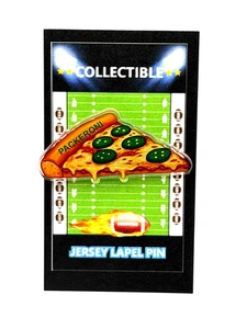 Green Bay Packers lapel pin-Grab a SLICE of PACKERONI-Classic Collectible - Picture 1 of 1