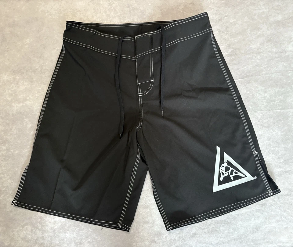 Pantalones Cortos de Lucha de Entrenamiento Gracie Jiu-Jitsu Para Hombres Talla 36 Negros MMA BJJ Cordón UFC Foto 1 de 4
