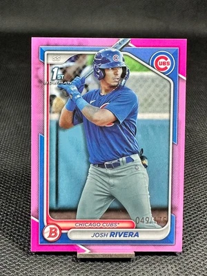 2024 Bowman 1st Prospect  JOSH RIVERA  Pink Parallel /175  #BP-115 - Image 1 of 2