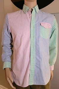 Polo Ralph Lauren gestreift Colorblock klassische Passform Oxford Preppy Derby Herren Gr. M - Bild 1 von 12