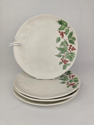 Conjunto de 4 pratos de jantar Spectrum Designz Natal azevinho cedro montanha - Imagem 1 de 4