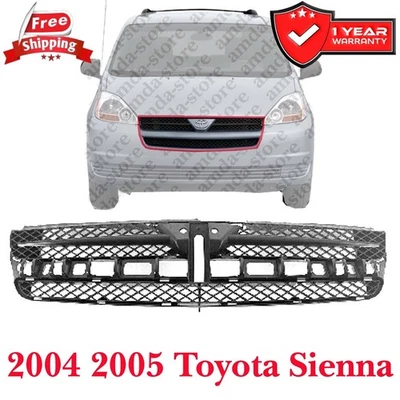 For 2004 2005 Toyota Sienna Plastic New Black Front Grille TO1200276 53111AE010 Foto 1 de 4