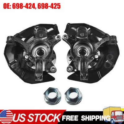 FWD Front Steering Knuckles +Wheel Hub Bearings for 2004-2010 Toyota Sienna Foto 1 de 4