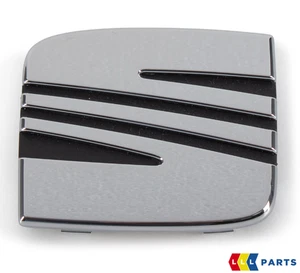 NEW GENUINE SEAT IBIZA MII TOLEDO FRONT GRILL BADGE EMBLEM CHROME 6J0853679B739 - Picture 1 of 4