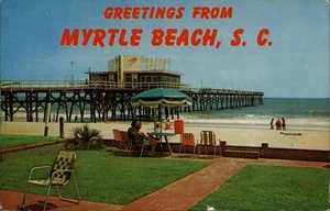 Myrtle Beach,SC Greetings Ocean Plaza Pier 1970 Horry County South Carolina - Picture 1 of 2