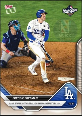 Freddie Freeman Walk Off 18th Inning - 2025 MLB Topps NOW® - Card 908 *PRE-SALE* - Image 1 of 2