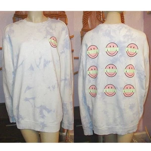 Sudadera Smiley Face H&M Para Hombre Talla M Gráfica De Gran Tamaño Grunge Happy Hippie NUEVA - Imagen 1 de 9