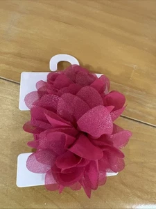 Gymboree Set Of 2 Desert  Dream Rose Ponytail Holder NWT Pink Fushia - Picture 1 of 5