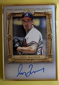 2024 Topps Gilded Collection Greg Maddux Gold Framed Hall Of Famer Auto /30 - Picture 1 of 2