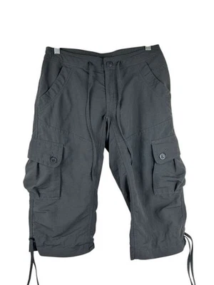 Pantalones capri cargo de nailon gris con cordón The North Face para mujer talla 4 Foto 1 de 4