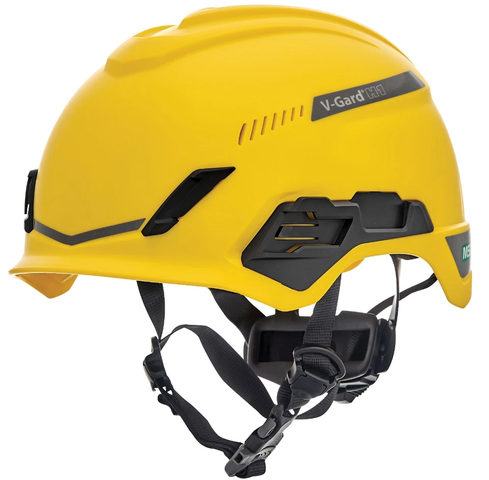 MSA 10194785 H1 V-gard Helmet With Fas-trac III Pivot Ratchet Suspension