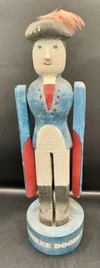 1981 Yankee Doodle Carved Wood Figurine by Richard Morgan USA Americana Folk Art - Picture 1 of 9