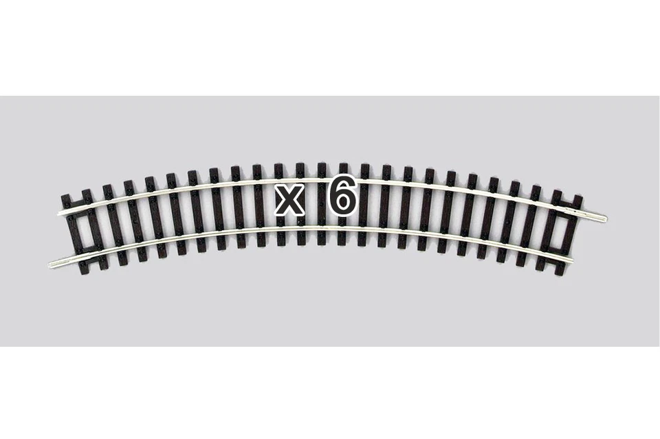 Piko 55211 HO Scale Curved Track R1/30° Order 6x - Image 1 of 1