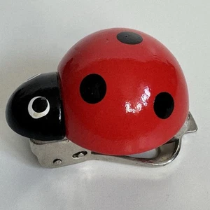 Rare 1960s Japan/Japanese Wood Metal Bottle Opener LADYBUG Barware MCM - Picture 1 of 10