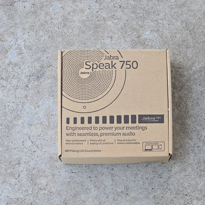 Jabra Speak 750 UC Wireless Bluetooth Speakerphone with Link 370 USB Adapter NEW - Image 1 of 4