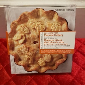 Brand NEW -William Sonoma- 4 Piece Autumn Piecrust Cutters - Picture 1 of 7