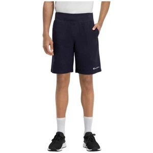 CHAMPION Men's French Terry Short, Size M, Cotton/ Polyester, Navy - Picture 1 of 1