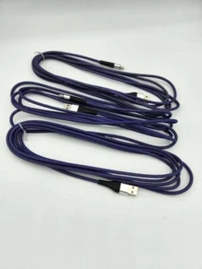 3Pack 10Ft USB to Type-C Cable Fast Charger Charging Data Sync Cords - Purple - Picture 1 of 2
