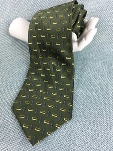 NEO - BILL BLASS 100% Silk Tie Men's Green Blue Cream Necktie - Picture 1 of 3