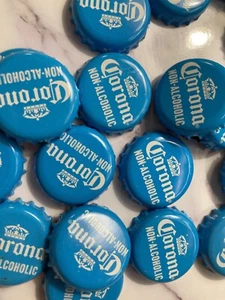 50 Light Blue Bottle Caps Corona Non Alcoholic Beer - Picture 1 of 2