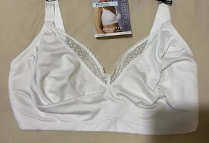 M&S BODY COOL COMFORT COTTON MIX FULLCUP BRALETTE INNER Support In WHITE 34G - Picture 1 of 12