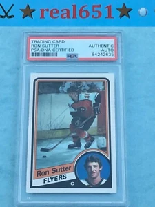 1984 O-Pee-Chee #170 RON SUTTER Rookie Autograph PSA-DNA Authentic RC Auto Flyer - Picture 1 of 3