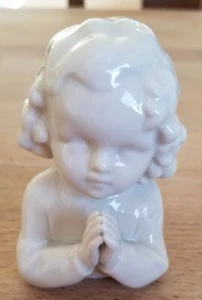 Metzler & Ortloff Praying Girl Porcelain Figurine MO Germany Rare White Free Shp - Picture 1 of 8
