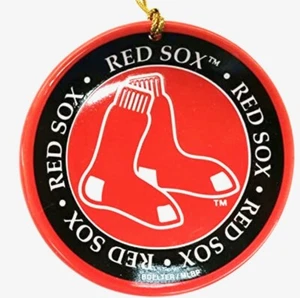 BOSTON RED SOX Mini Keramik Teller Weihnachtsschmuck - Bild 1 von 1