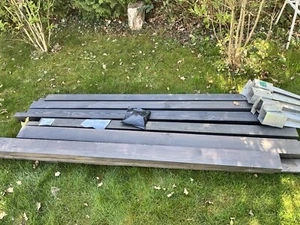 Hochwertiger Holz Pavillon Bike Port Holzlager anthrazit ca 2x2 m neu!!! - Bild 1 von 3