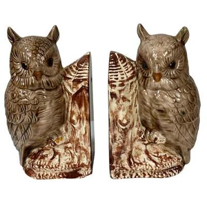 VTG Owl Bookends - Picture 1 of 5